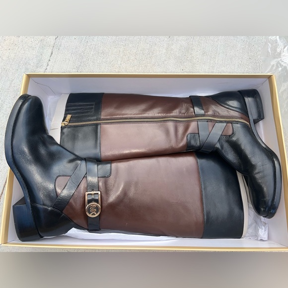 MICHAEL Michael Kors Shoes - Michael Kors Bryce Brown and black tall riding boots